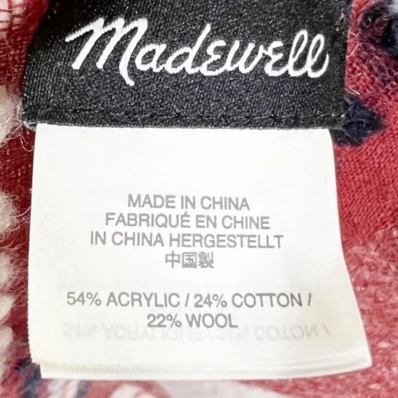 Madewell Textured Carpet Scarf Geometric Southwestern - Picture 2 of 5